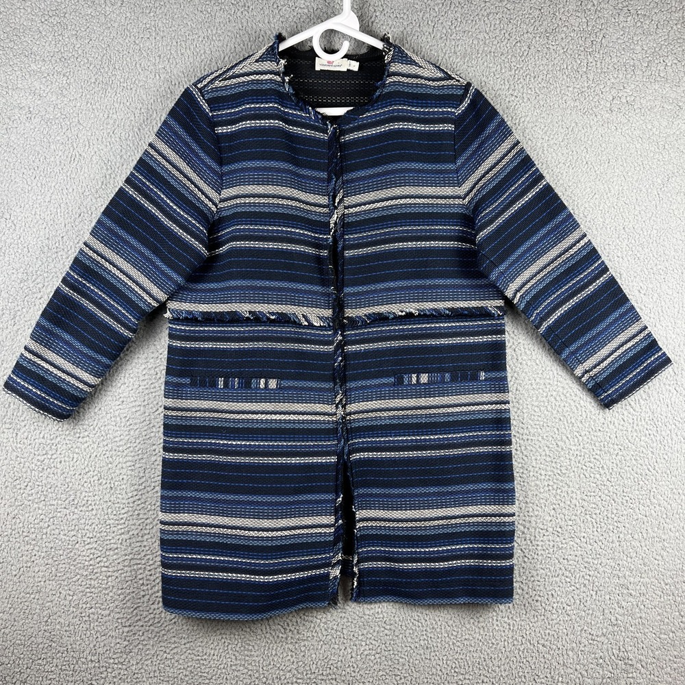 Vineyard Vines Dream Weave‎ Yard Dyed Striped Woven Jacket Womens size Large